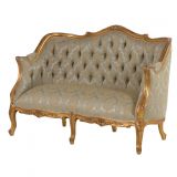 Versailles Gilt Upholstered 2 Seater Sofa